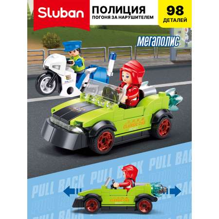 Конструктор SLUBAN Полиция: мотоцикл и машина