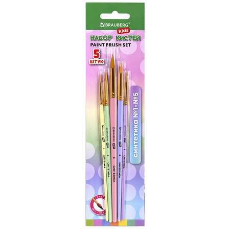 Кисть Brauberg 5 шт. (синтетика)