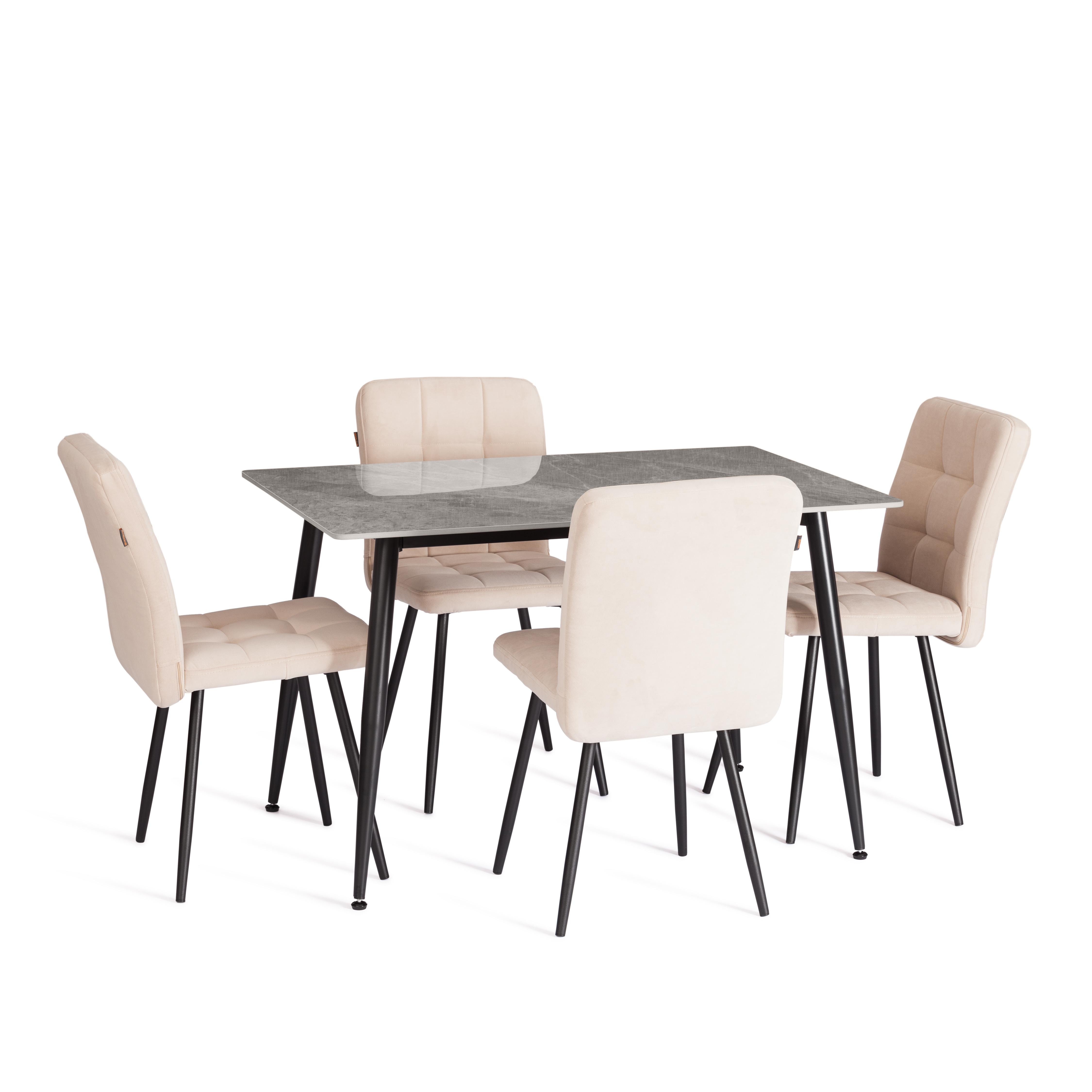 Стул TETCHAIR Medeo LT велюр, бежевый 2 шт. - фото 11