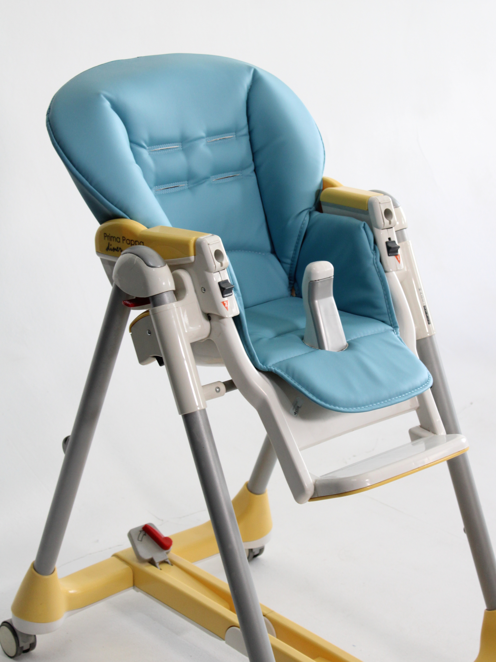 Чехол из экокожи Чехольчик ОК на стульчик для кормления Peg perego Prima Pappa Diner голубой - фото 3