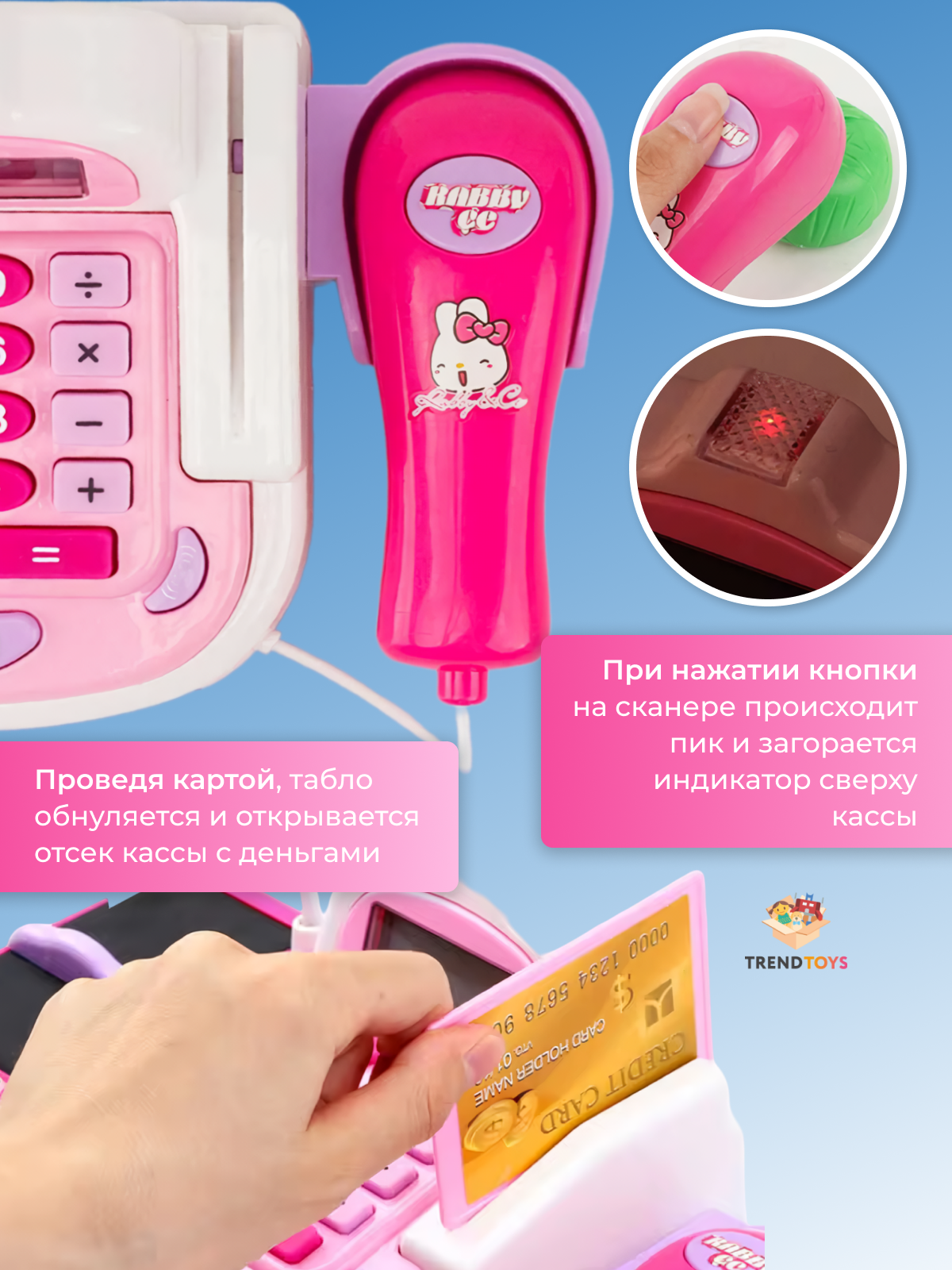 Игровой набор TrendToys касса, продукты - фото 5