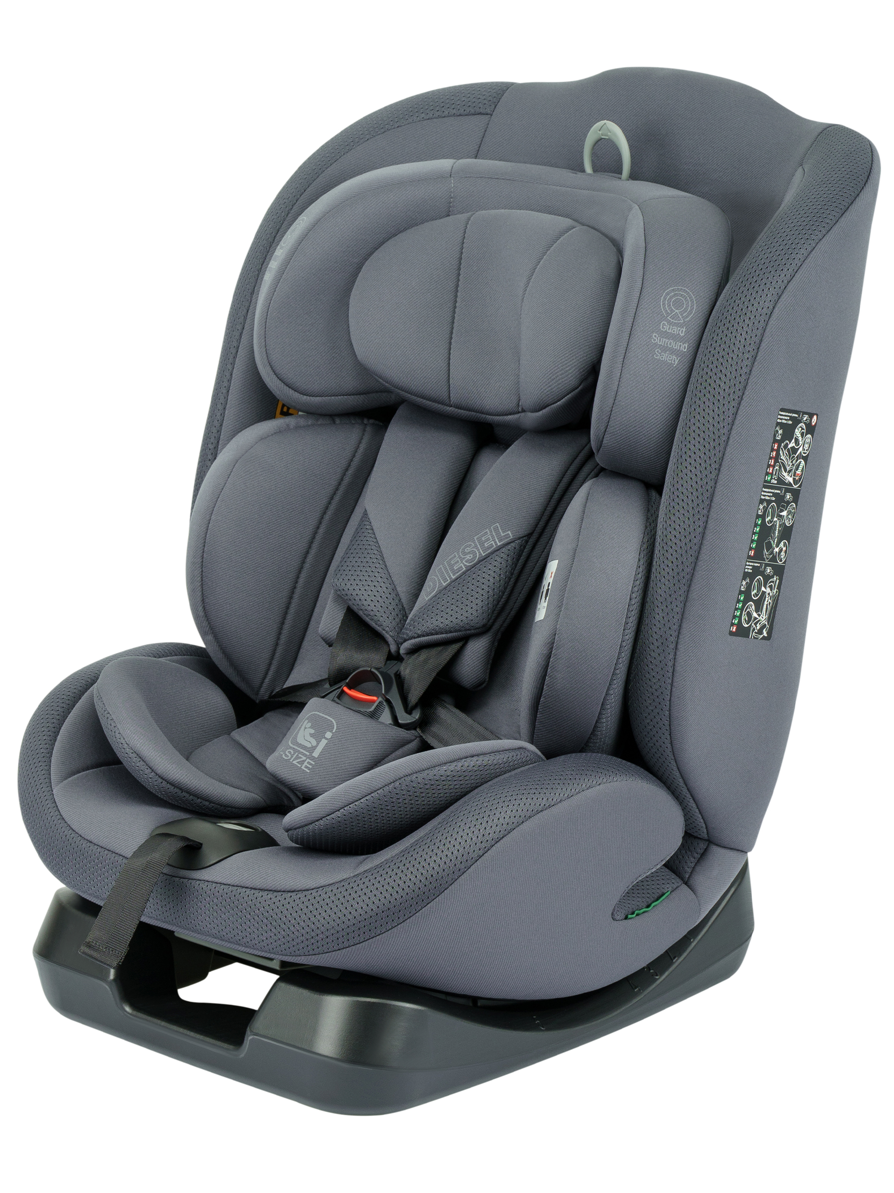 Автокресло Indigo Diesel I-SIZE, группа 0/1/2/3 0+/1/2/3 (0-36 кг) серый - фото 12