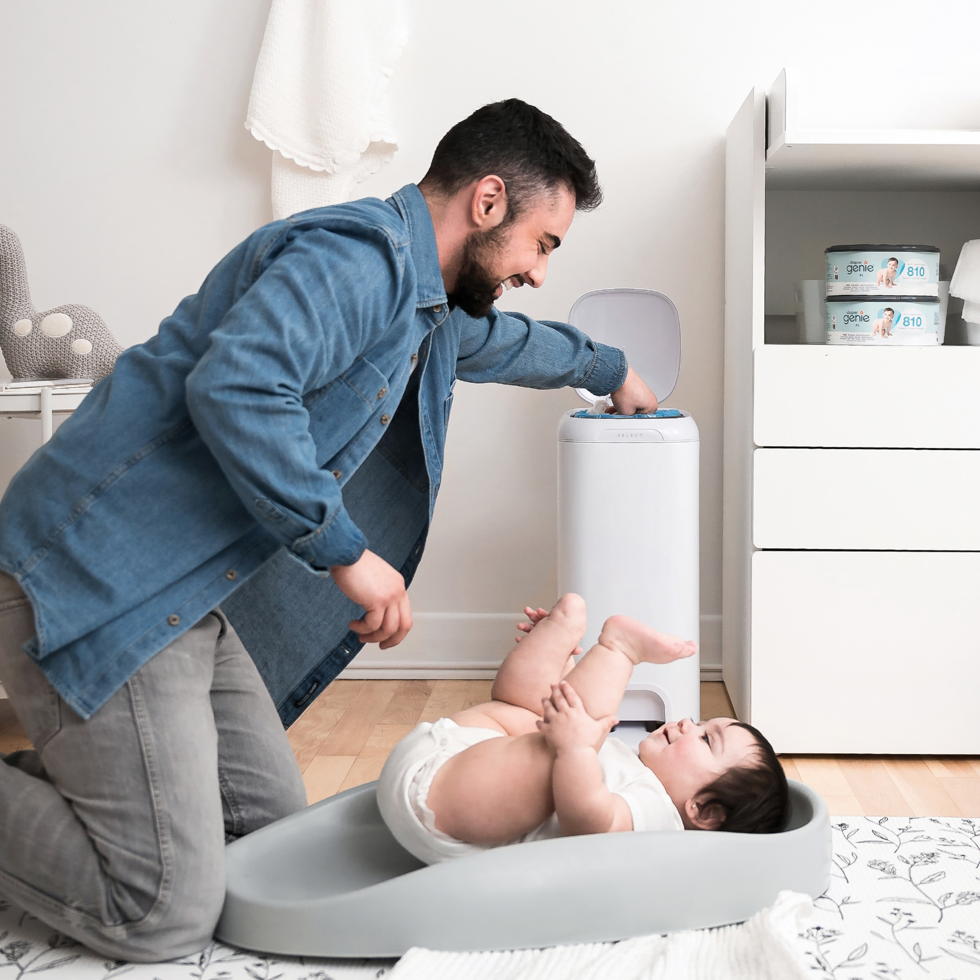 Накопитель подгузников Diaper Genie Select (стальной) - фото 18