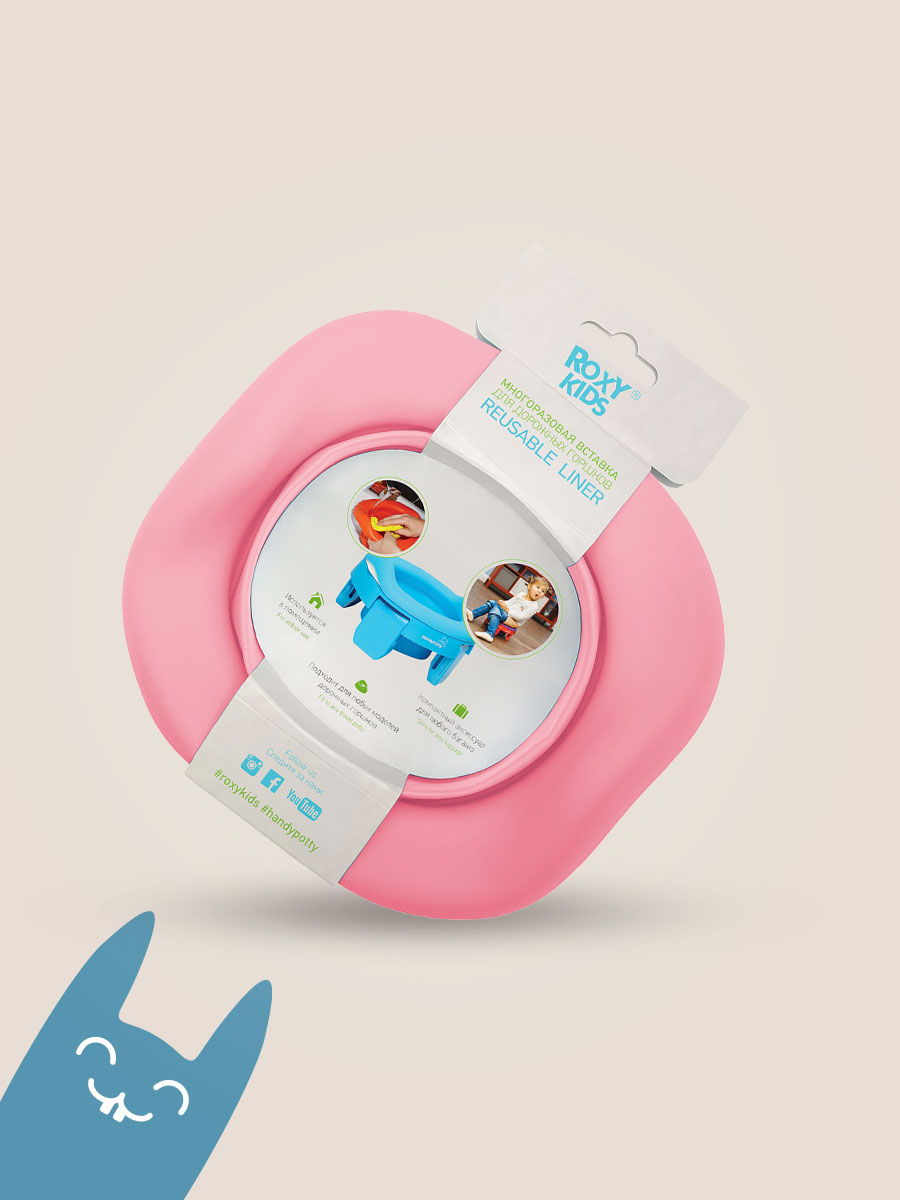 Вкладка многоразовая ROXY-KIDS универсальная для дорожных горшков цвет розовый - фото 9