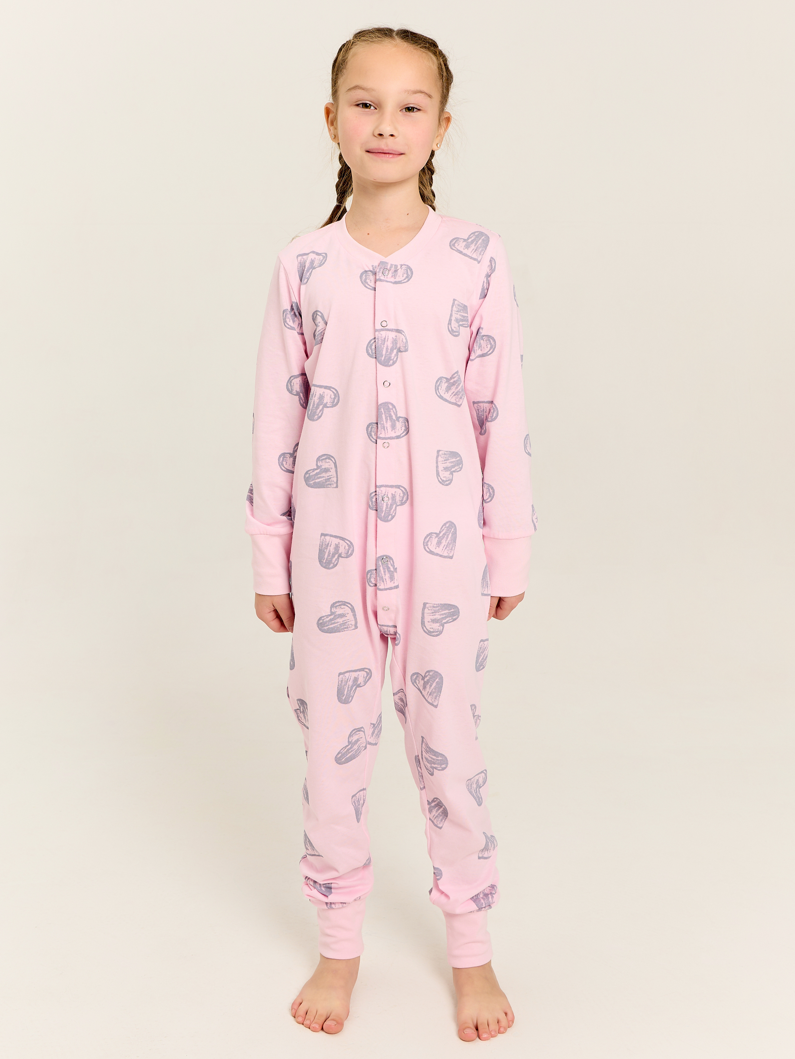 Пижама Весёлый человечек Д00113П/Сердечки - фото 1