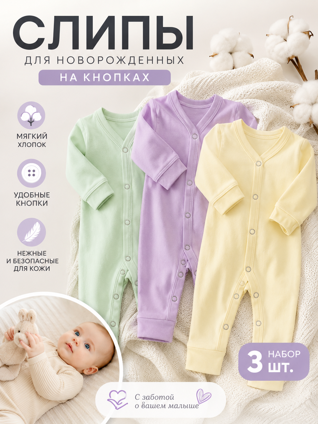 Комбинезон 3 шт Egy Tex 5668688293 - фото 2