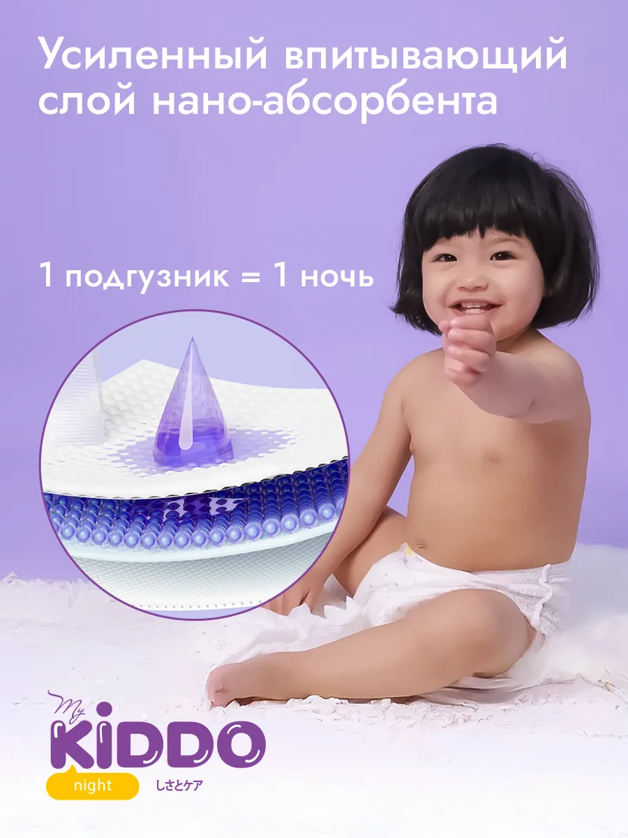 Трусики Kiddo Night XL (12-20 кг) 17 шт. - фото 2