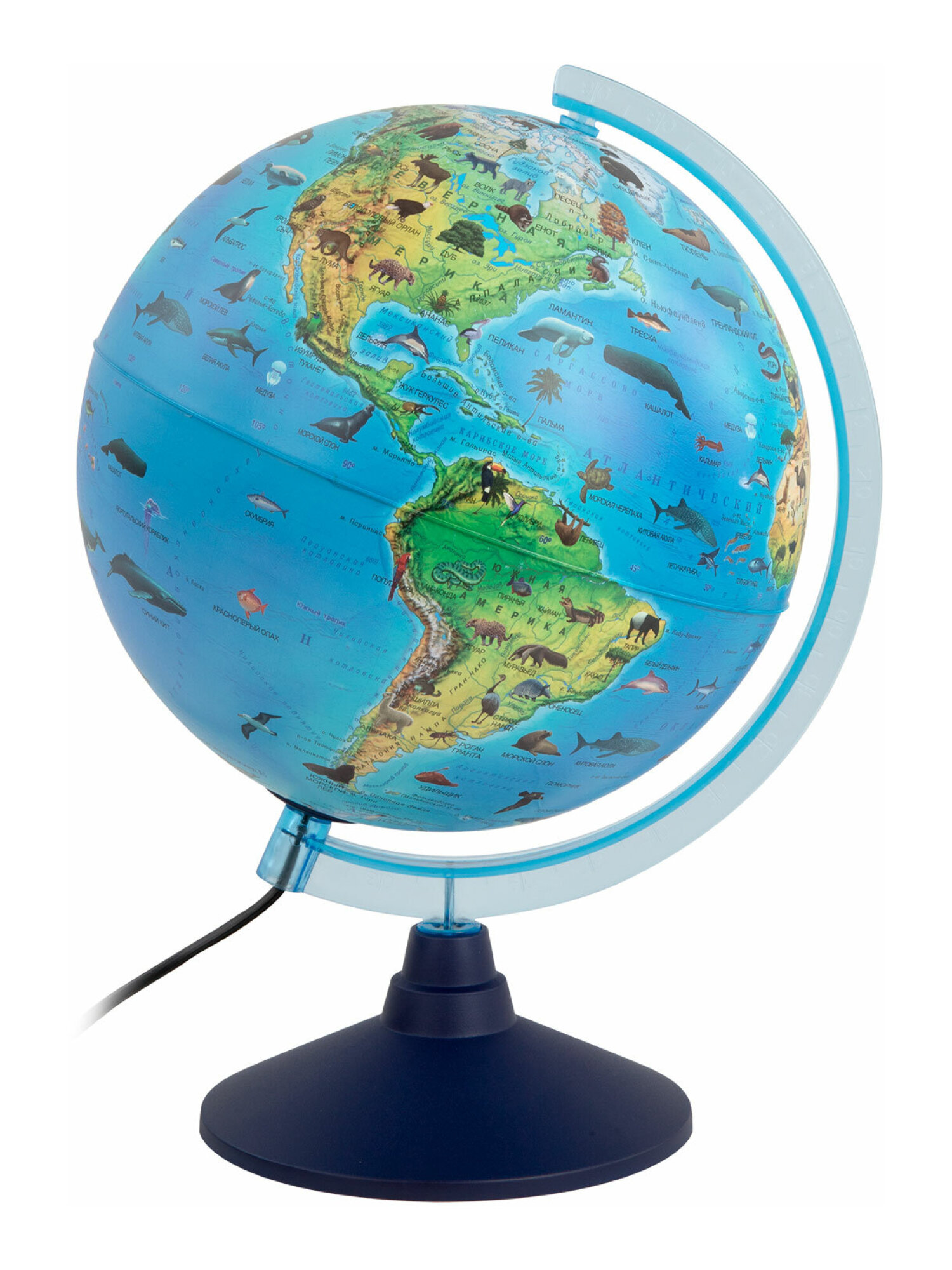 Глобус Globen зоогеографический с подсветкой диаметр 25 см - фото 9