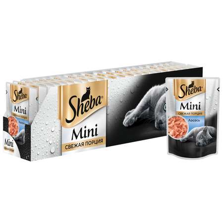 Корм влажный для кошек Sheba Mini 50г с лососем пауч