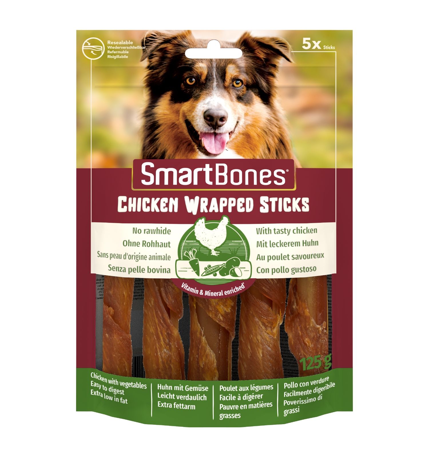 Лакомство для собак палочки Smart Bones из мяса курицы 5шт - фото 1