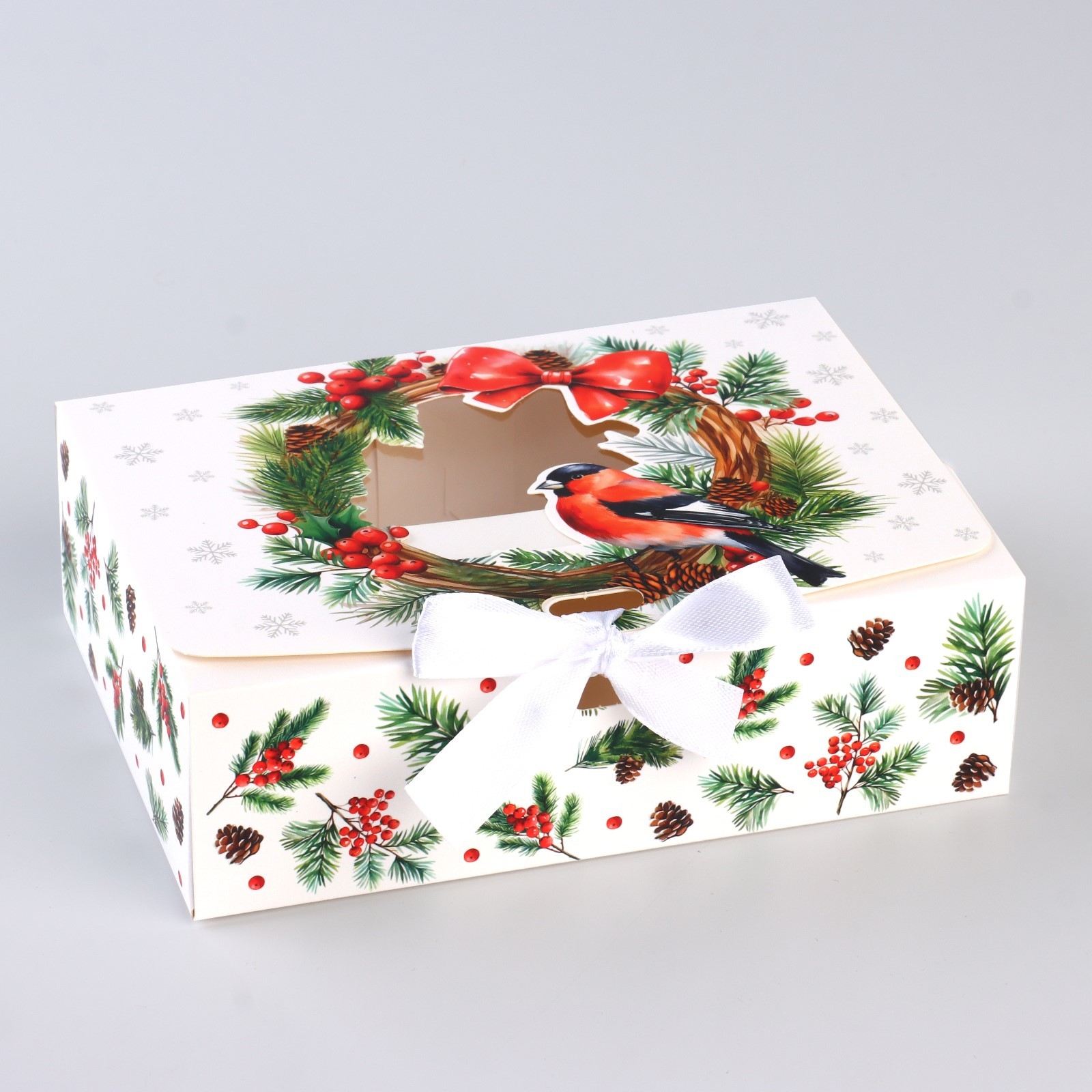 Коробка сборная Дарите Счастье "Снегири", 16,5 х 12 х 5 см - фото 2