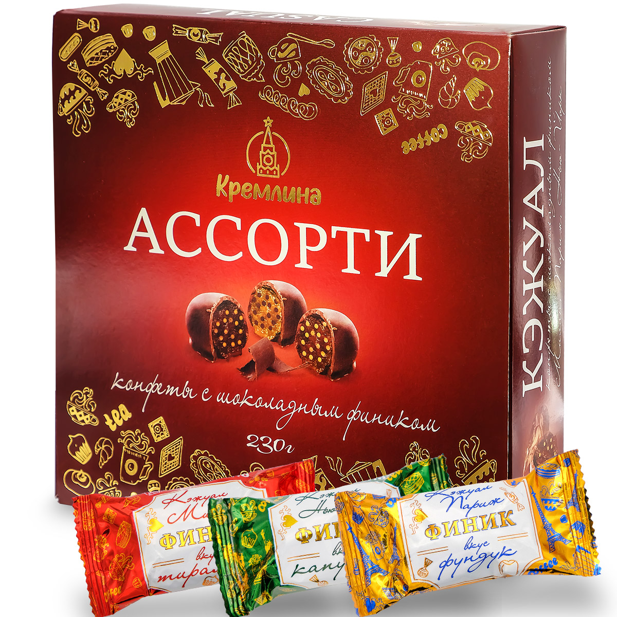 Конфеты на основе финика Кремлина в подарочной коробке Кэжуал 230 г - фото 6