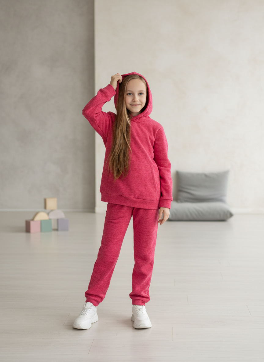 Худи и брюки ULTRA 7043кт-Ул розовый - фото 1