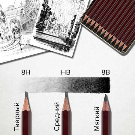 Карандаши чернографитные Brauberg 12 шт.