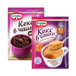 Десерт Кекс в чашке Dr.Oetker набор Карамель и Шоколад 106 г