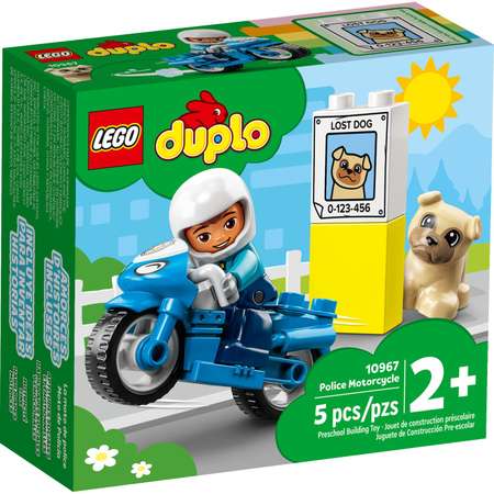 Конструктор LEGO DUPLO Town Полицейский мотоцикл блочный