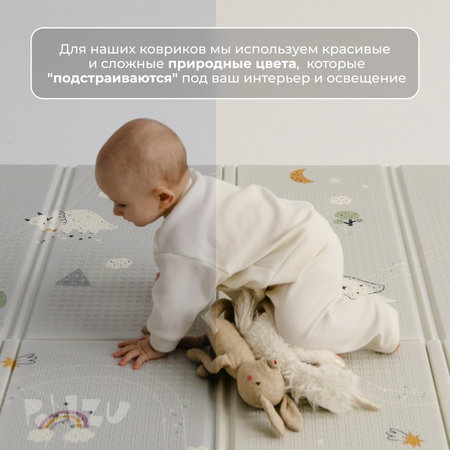 Коврик складной развивающий Pollzu Динозаврики 150х180 см