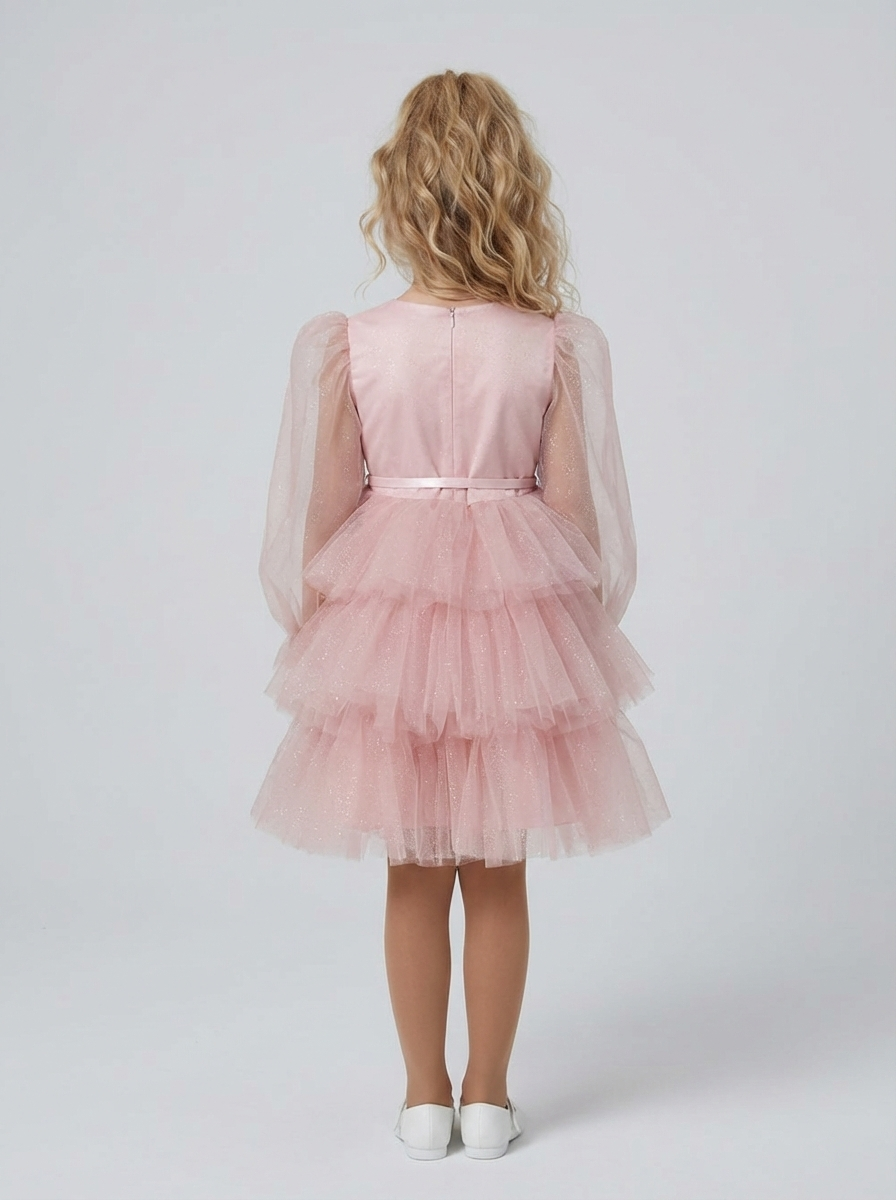 Платье Lila Style фэнси розовое - фото 3