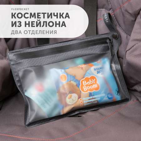 Косметичка Flexpocket водонепроницаемая с прозрачным окном на молнии
