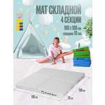 Мат спортивный Perfetto Sport № 11 100х100х10 см складной серый