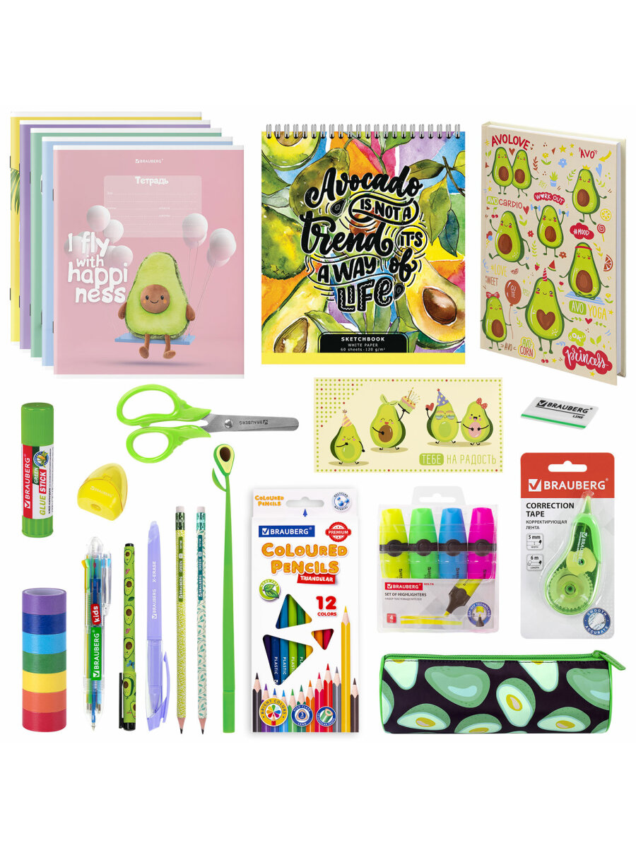 Набор канцелярский Brauberg Avocado 43 предм. - фото 11