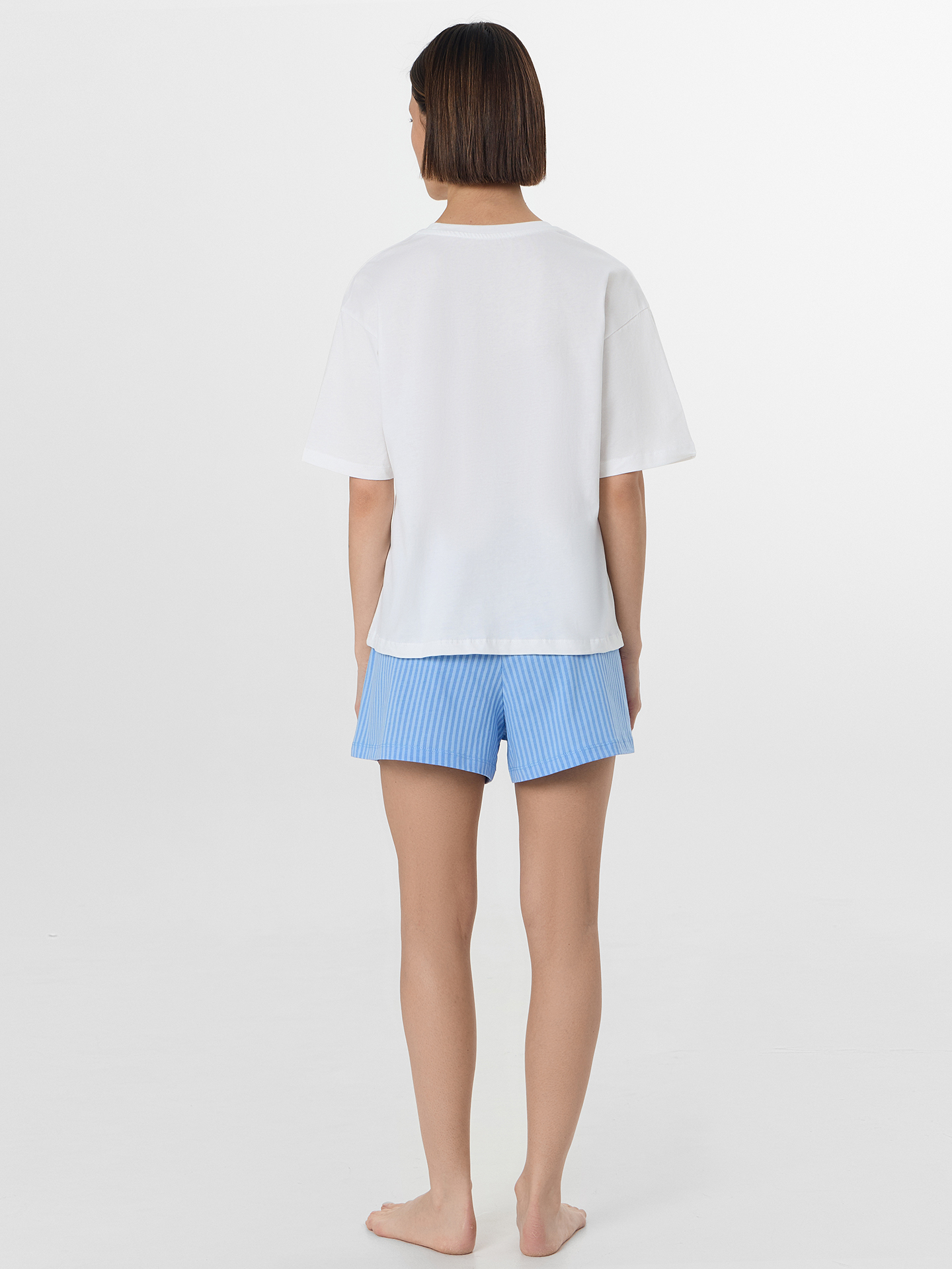 Пижама Mark Formelle (Марк Формэль) 592591/белый +сине -голубая полоска - фото 2