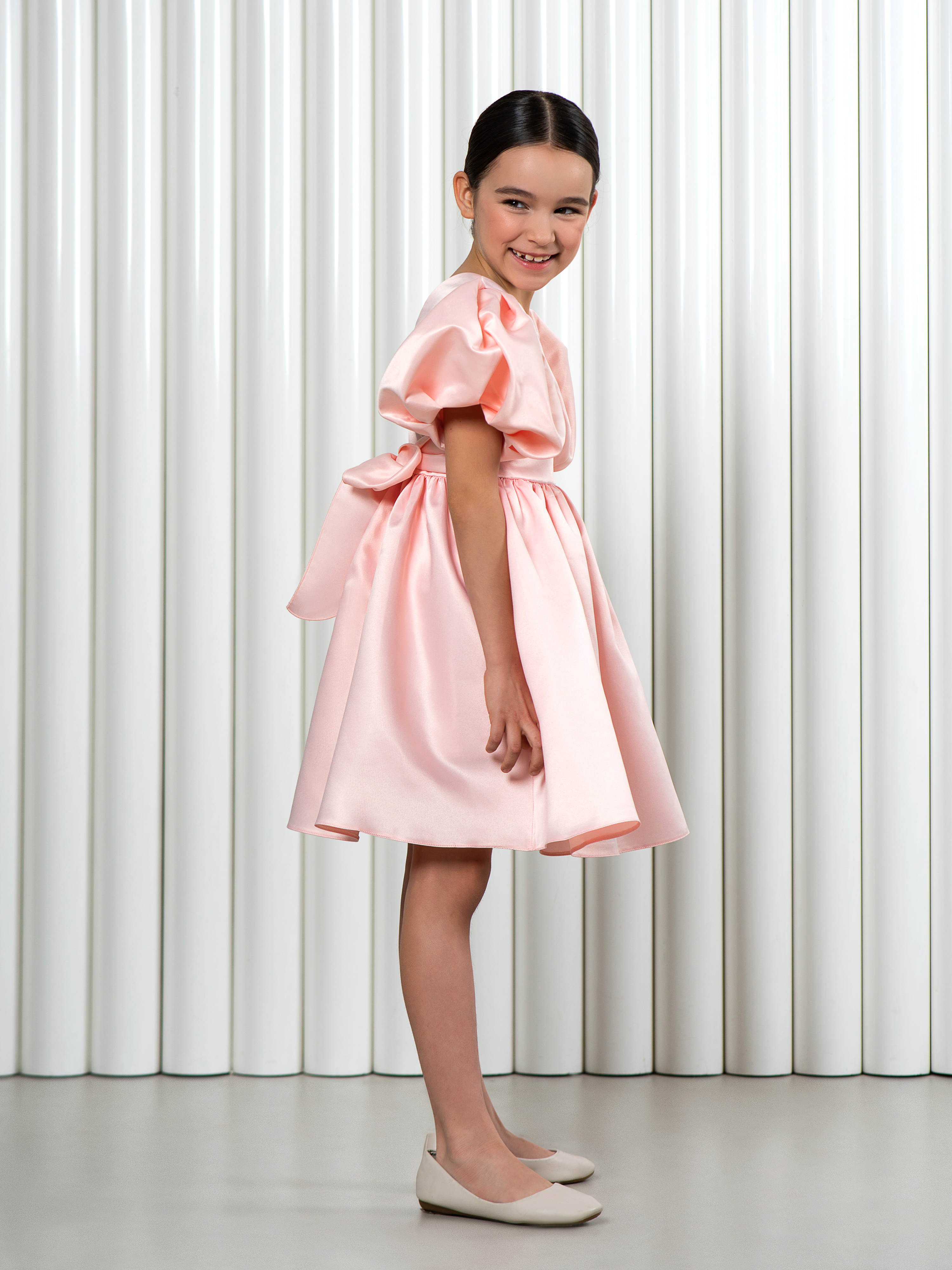 Платье LisaWeta D-143 розовый персик - фото 7