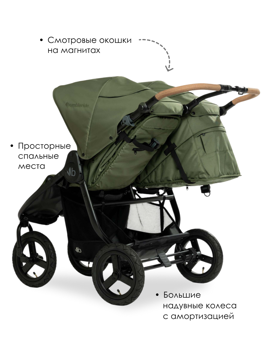 Коляска прогулочная Bumbleride Indie Twin 2025 / Olive - фото 3