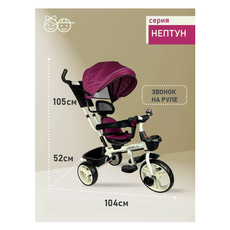 Трехколесный велосипед Velobibi 10 дюймов