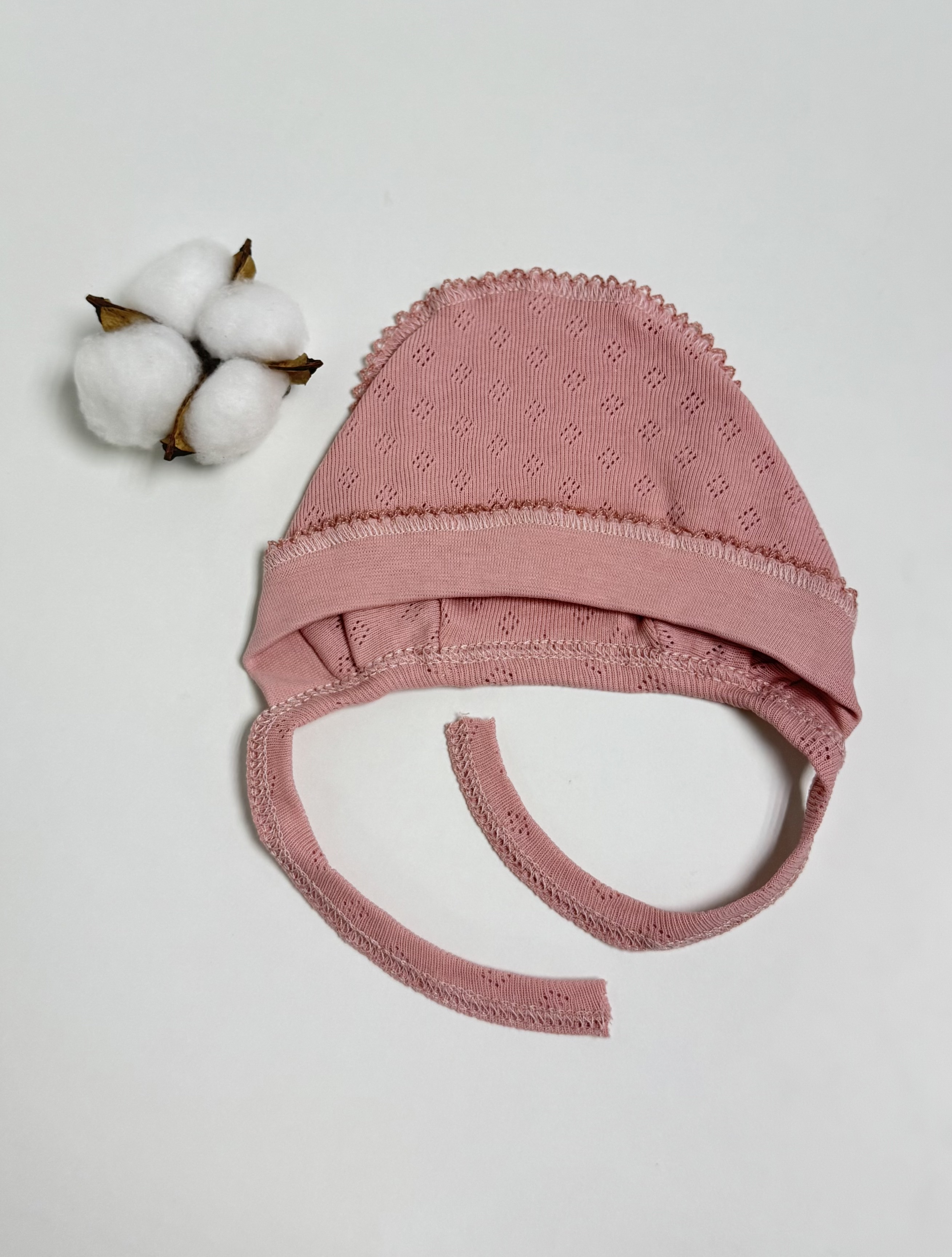 Чепчик ПАПИТТО 61-123н пудра - фото 1