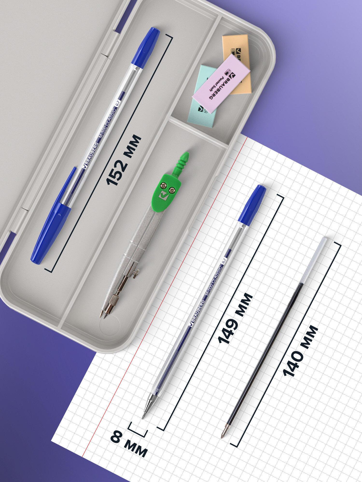 Ручка шариковая Brauberg 10 шт. - фото 3