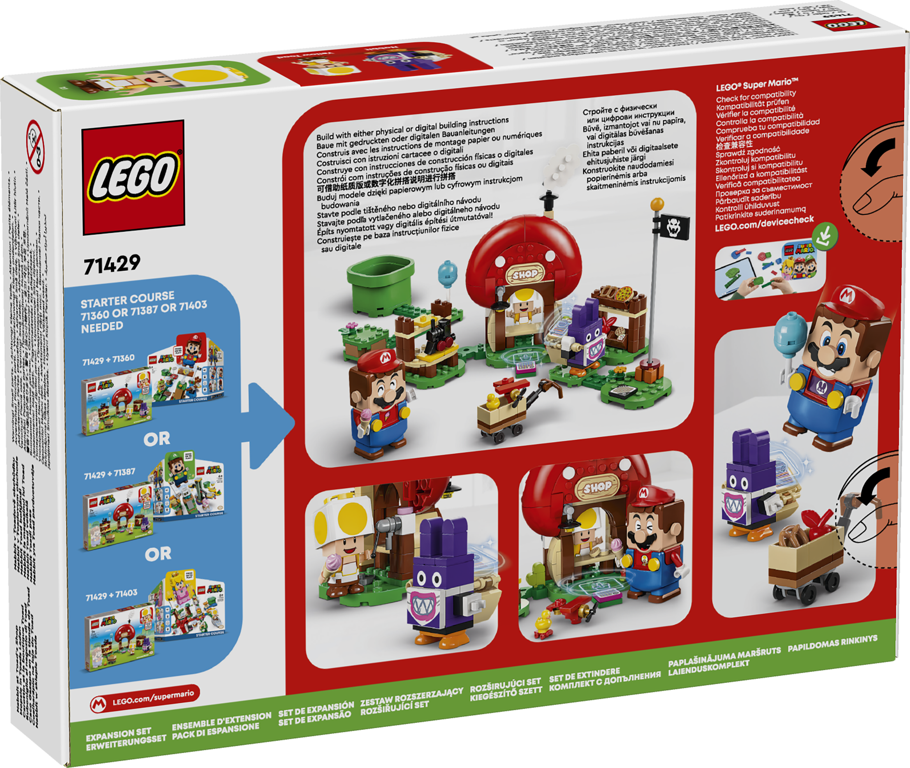 Конструктор LEGO Super Mario Nabbit at Toads Shop 230 дет. - фото 7