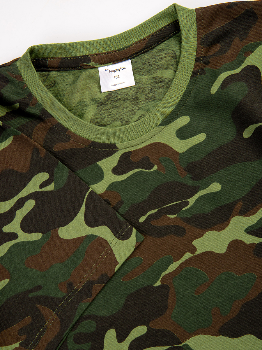 Футболка HappyFox HF9114флора.зеленый - фото 8