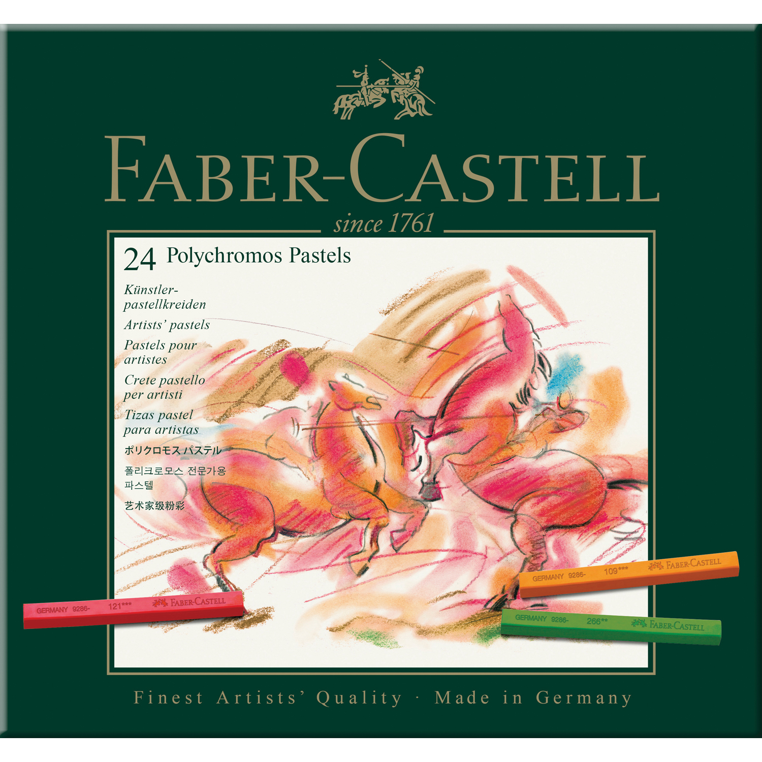 Пастель художественная сухая Faber Castell 24 шт. - фото 1