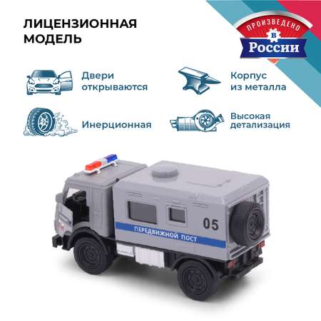 Полицейская машина . КАМАЗ Камаз/Kamaz 1:34 серый в ассортименте