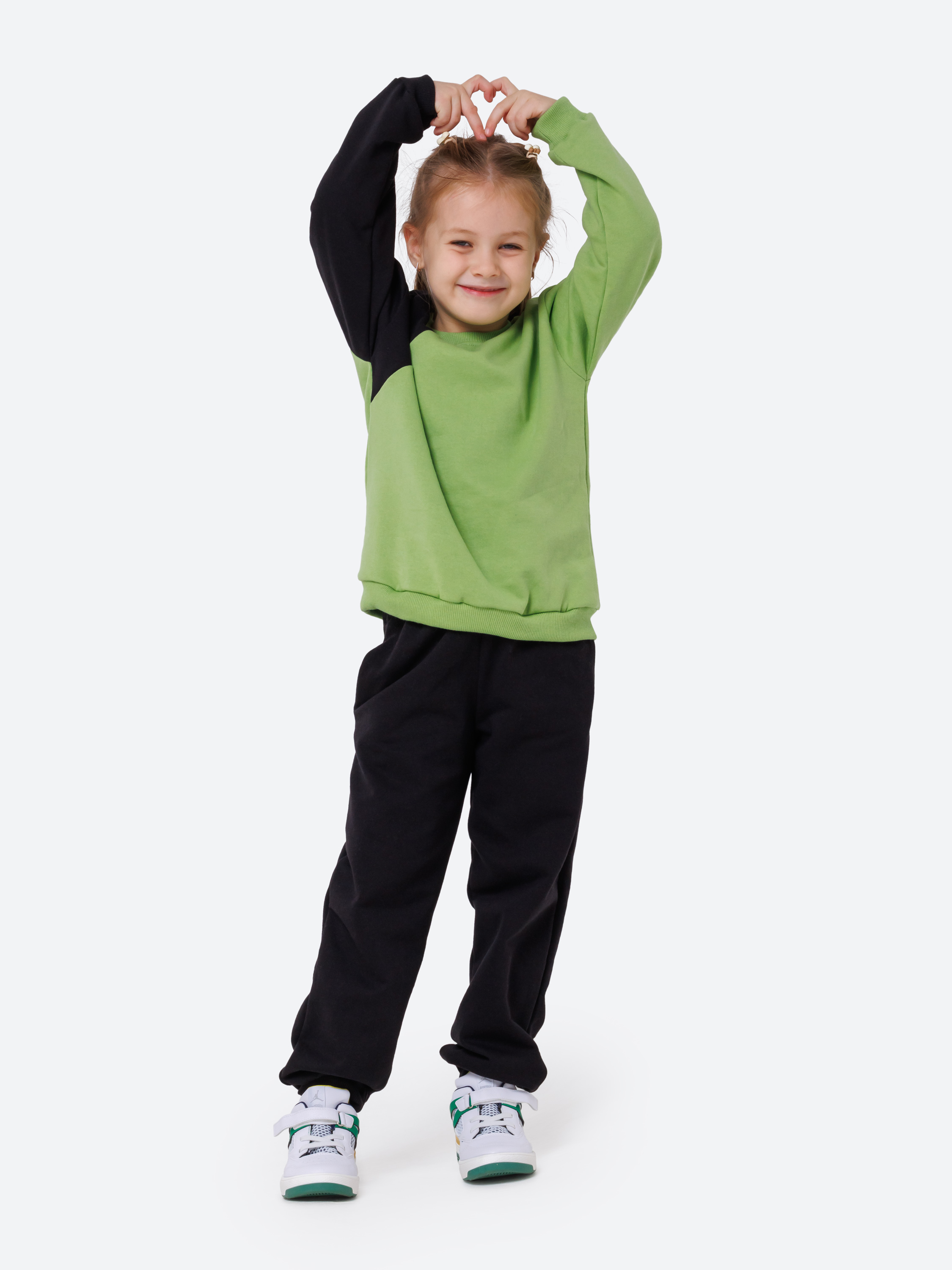 Спортивный костюм VEDDI 2261/6041ф-2025/черный/зеленый - фото 4