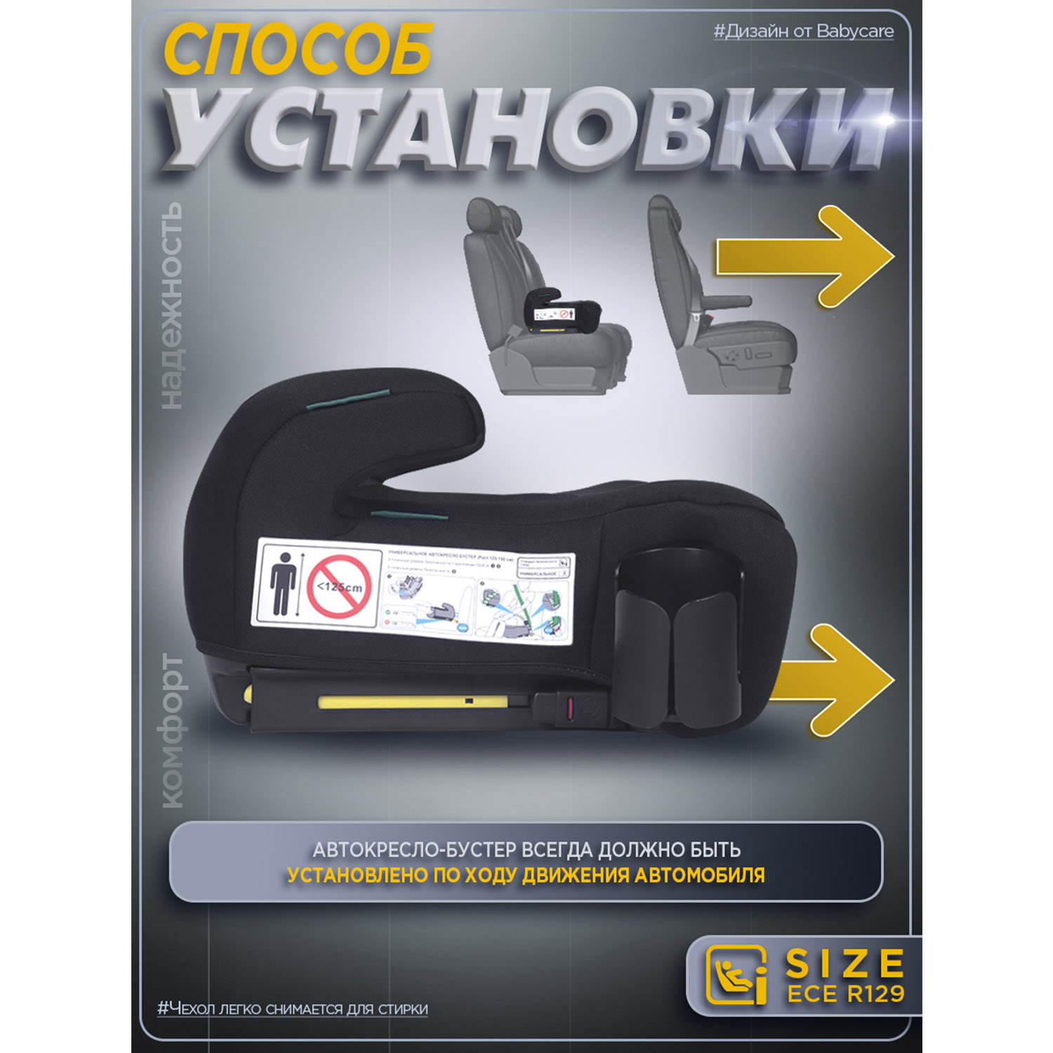 Автокресло BabyCare Ryker черный Isofix 3 (22-36 кг) черный - фото 6
