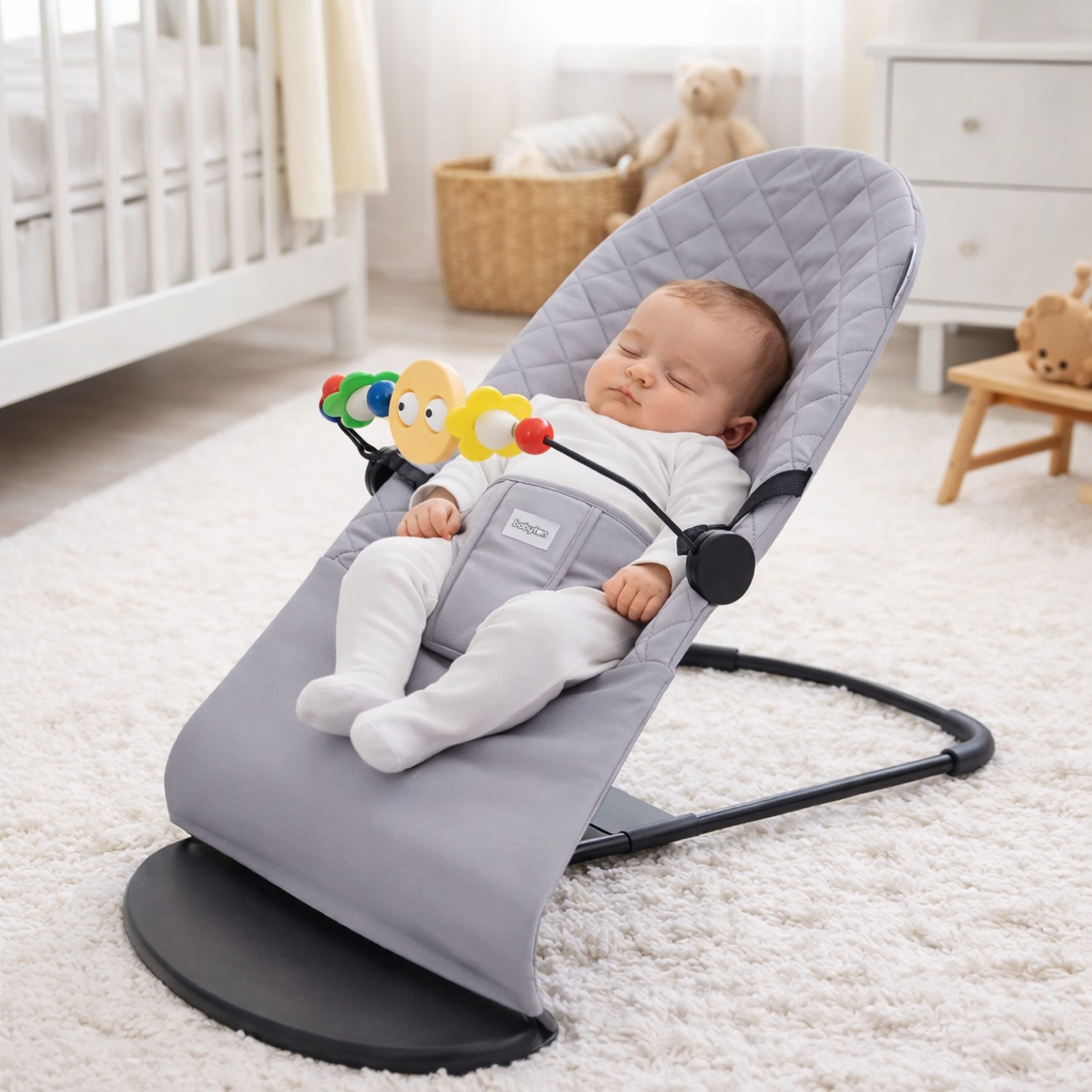 Шезлонг Babyton Balance серый - фото 2