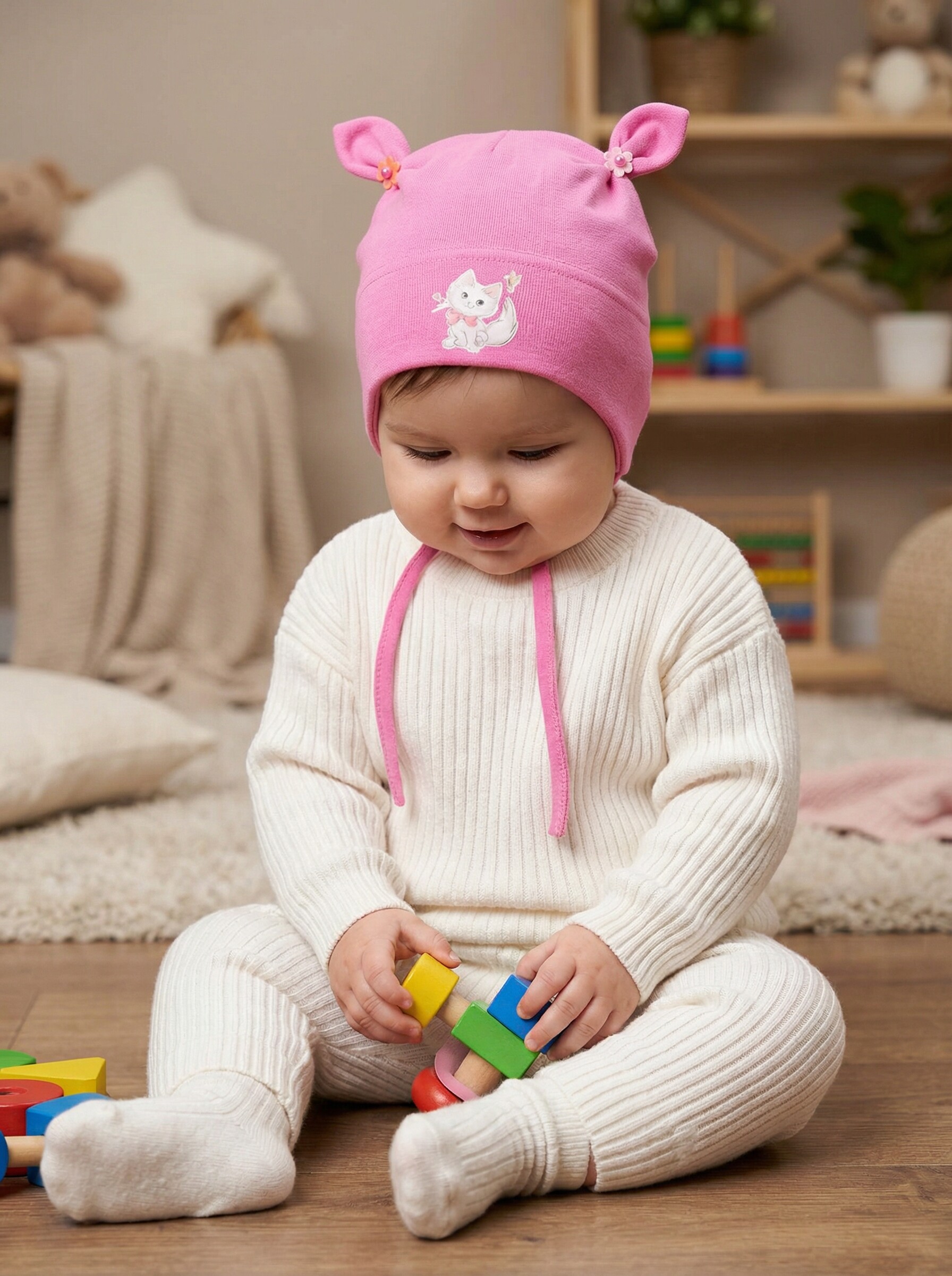 Чепчик SELFIE WORK 220395/ярко-розовый - фото 7