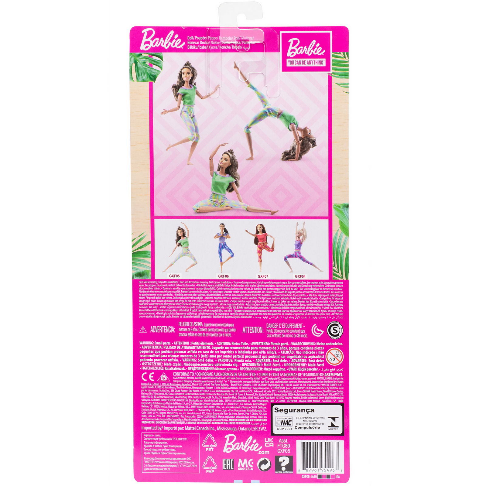 Кукла модельная Barbie Made to move Йога GXF05 - фото 5