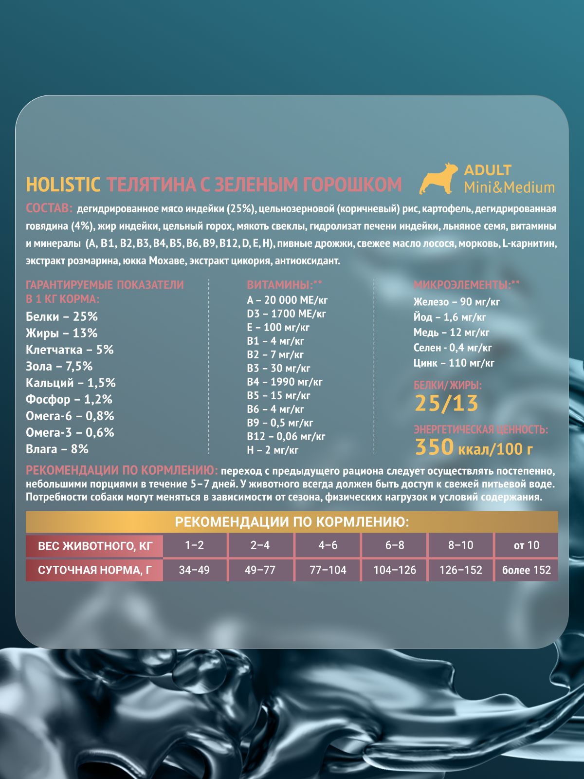 Корм сухой Зоогурман Holistic Телятина с Зелёным горошком 1,5 кг - фото 4