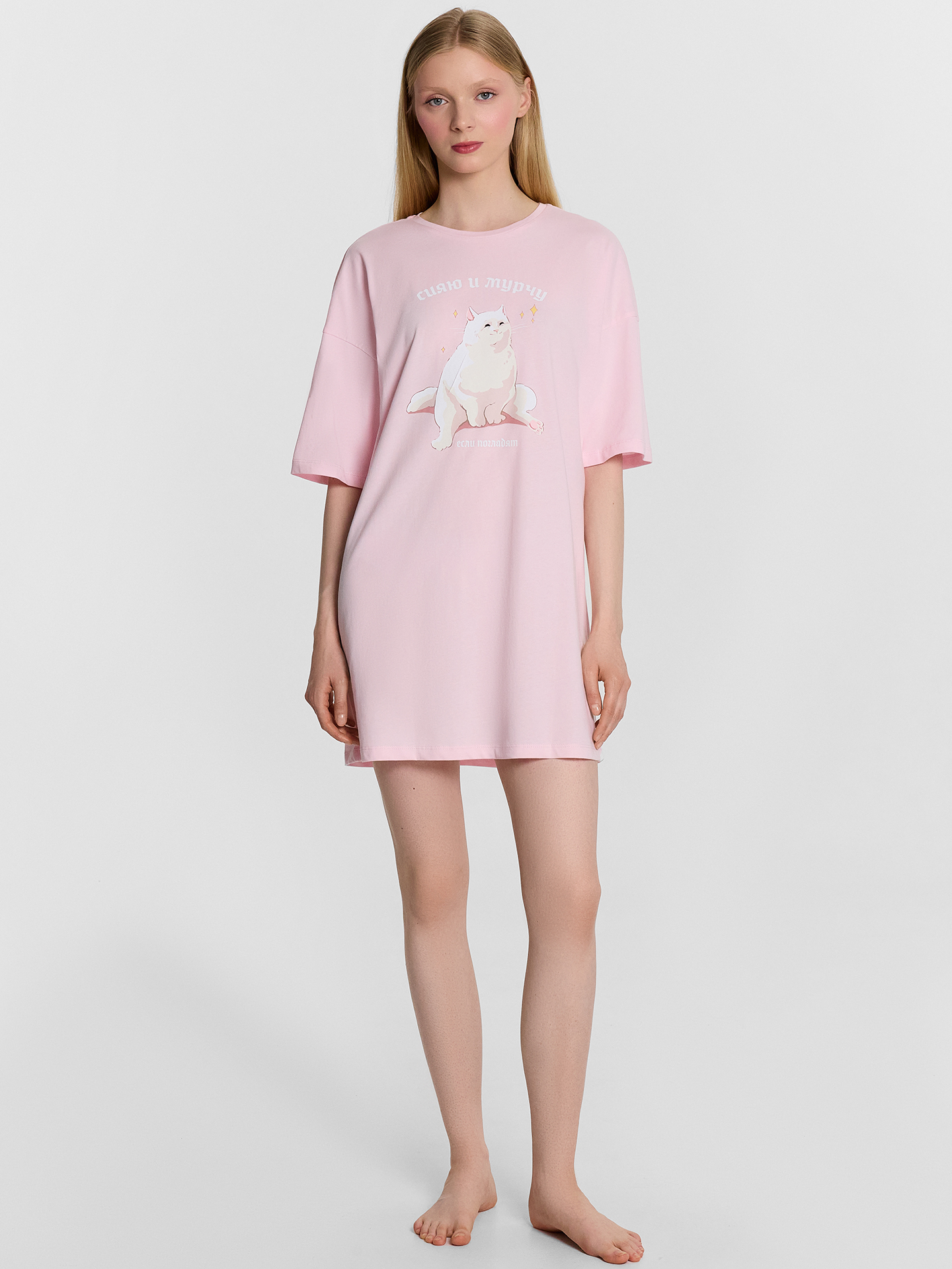Туника Mark Formelle (Марк Формэль) 512079/розовый +печать3 - фото 1