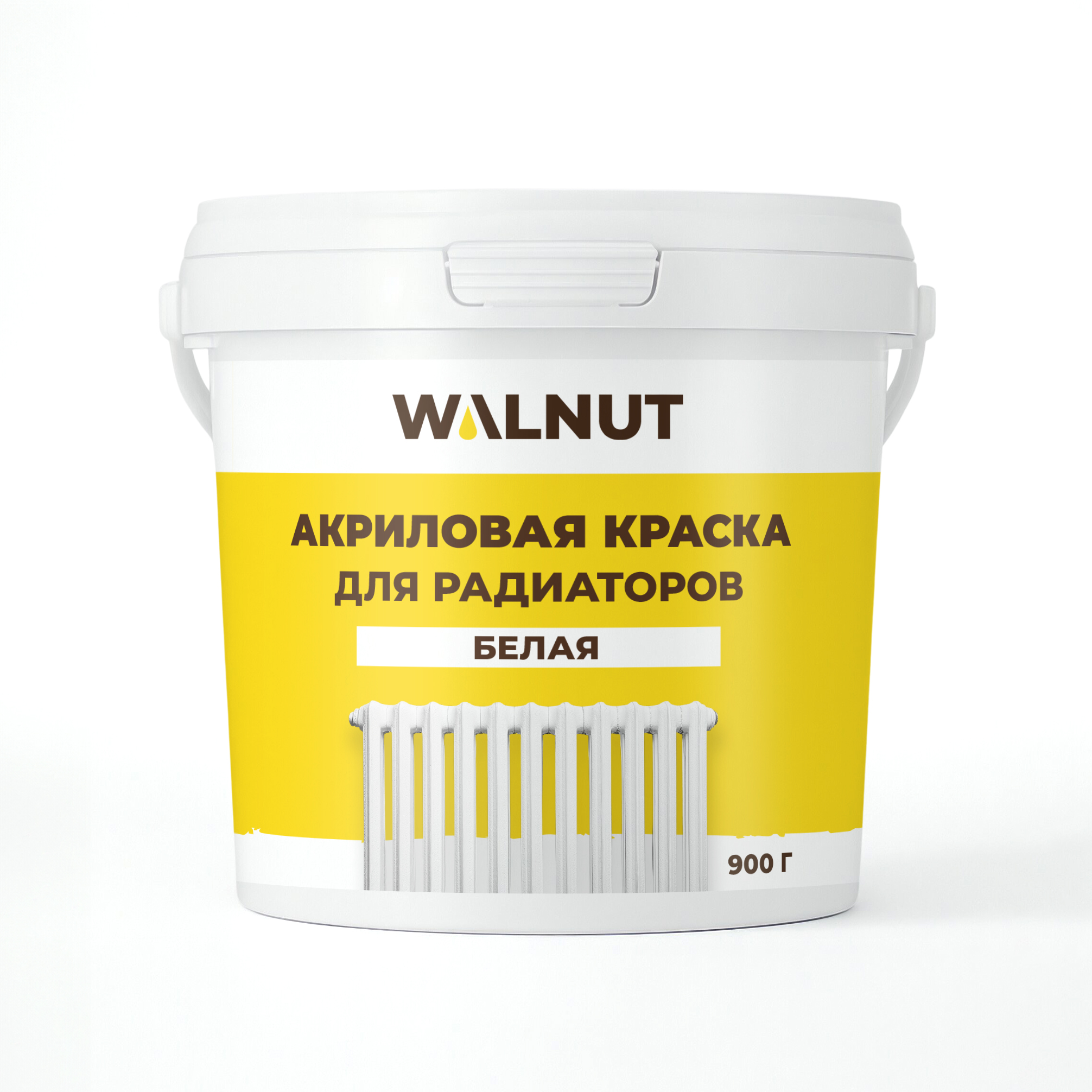 Акриловая краска для радиаторов WALNUT белая, 900 г - фото 8