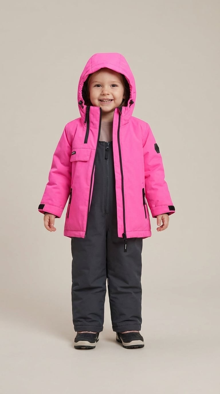 Изображение товара Демисезонный комплект для девочек Charos 116 куртка и полукомбинезон розовый