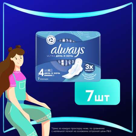 Прокладки ALWAYS Ultra Night 7шт