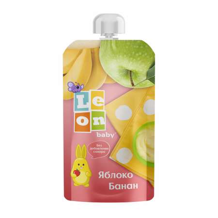 Пюре LEON baby Яблоко-банан с 6 мес 150 г
