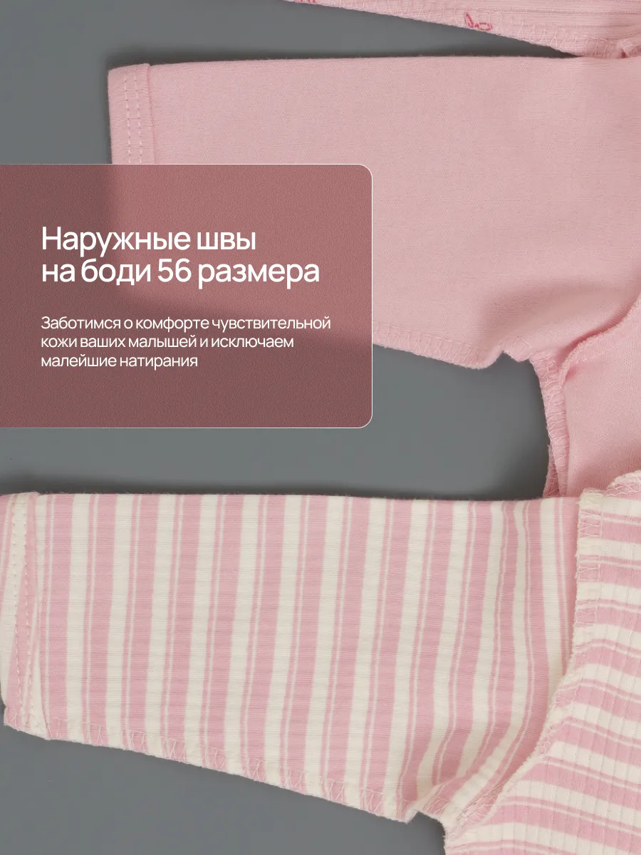 Боди 3 шт Супер Пупс нбр/3пр/бд/sk20/полоска/ягодки - фото 6