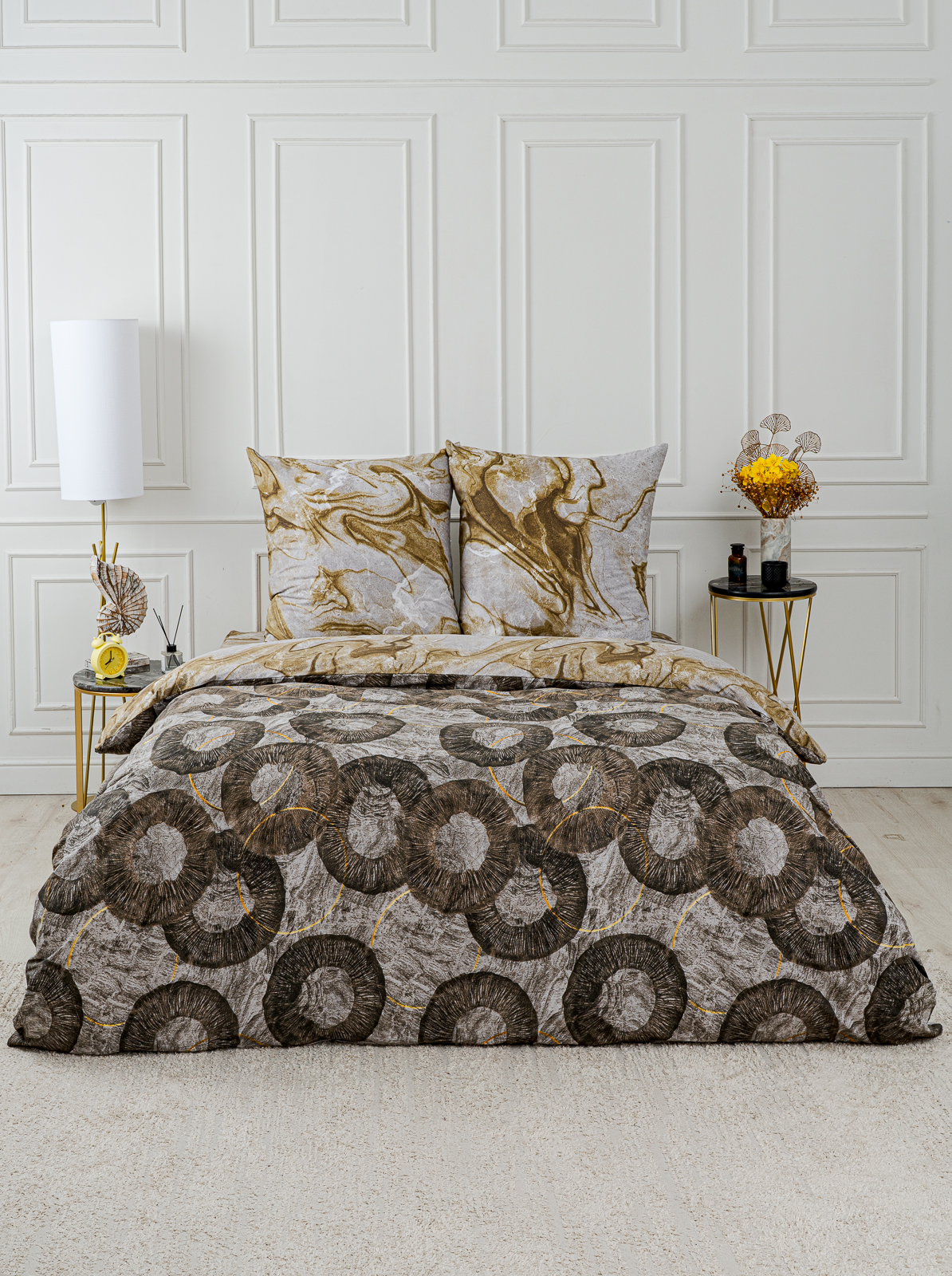 Комплект постельного белья LOVEBERRY Аммонит евро 4 предм. - фото 1