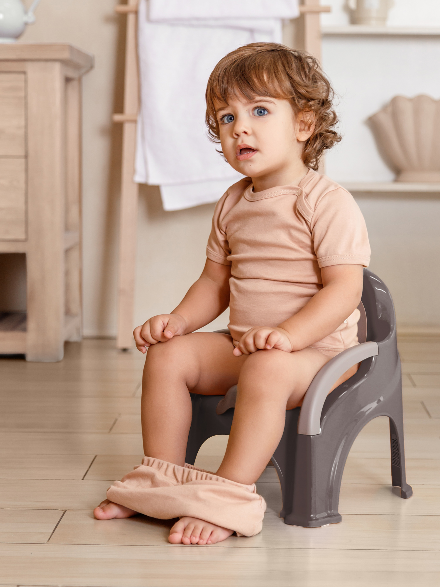 Горшок Amarobaby Baby chair стульчик серый - фото 8