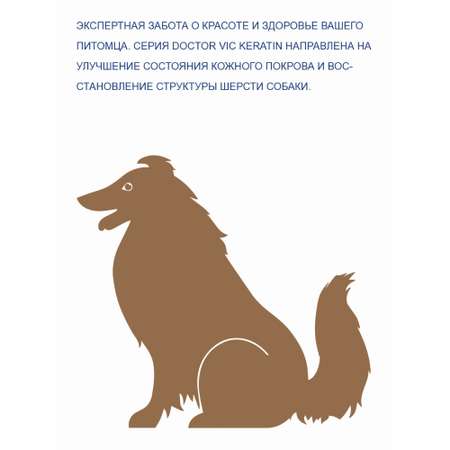 Шампунь-кондиционер для собак Doctor VIC Professional с кератином и провитамином B5 для длинношерстных 250мл